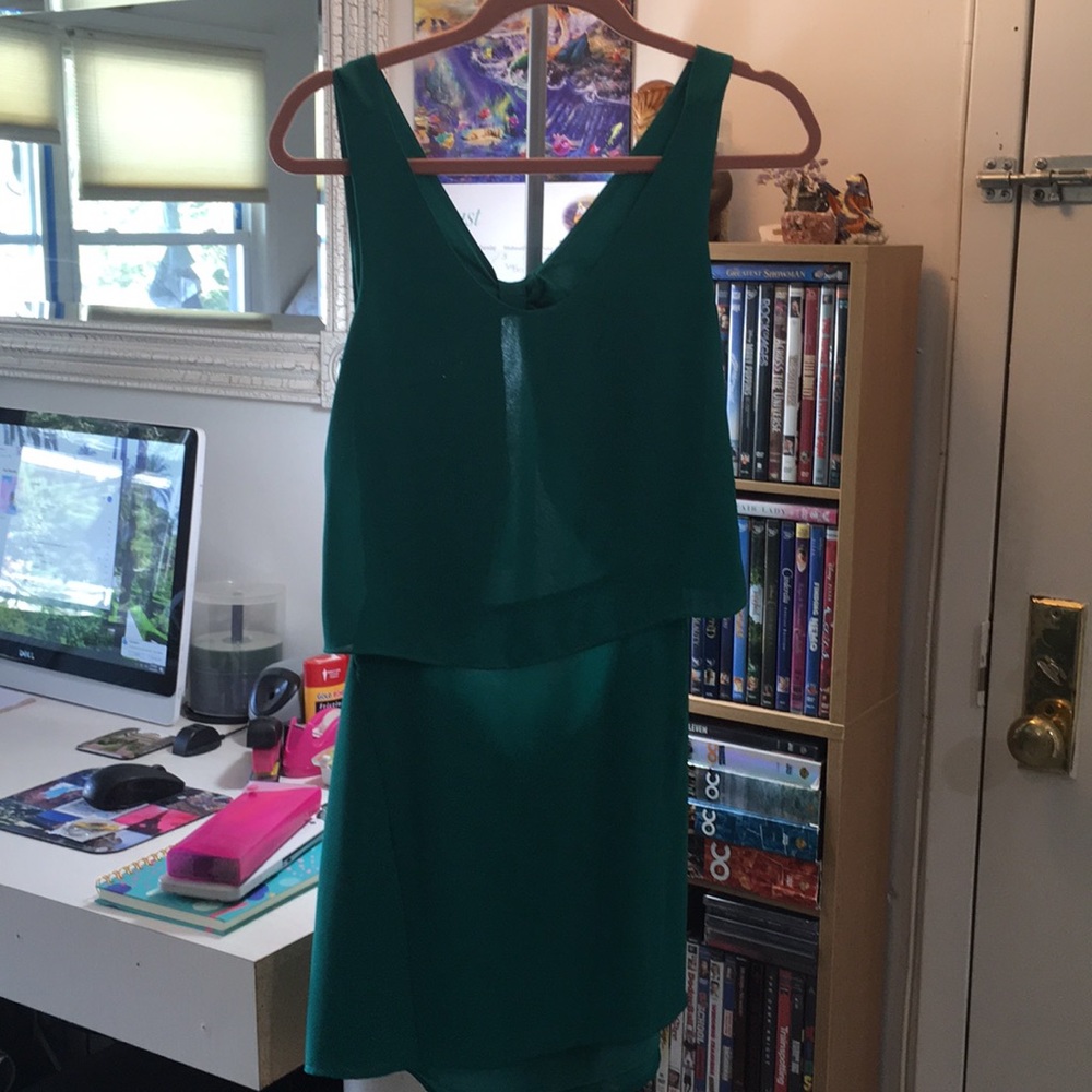 Emerald green cocktail dress